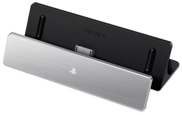 Sony has listed first-party accessories to be available on the date of launch (PS Vita's cradle is shown)