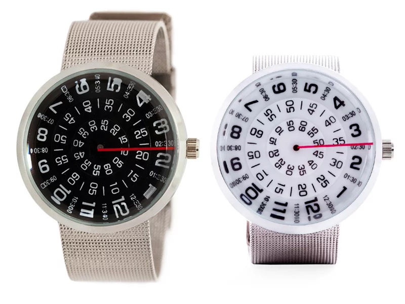 The Visus Watch from Mykonos Design features a stationary hand capable of accurately telling the time