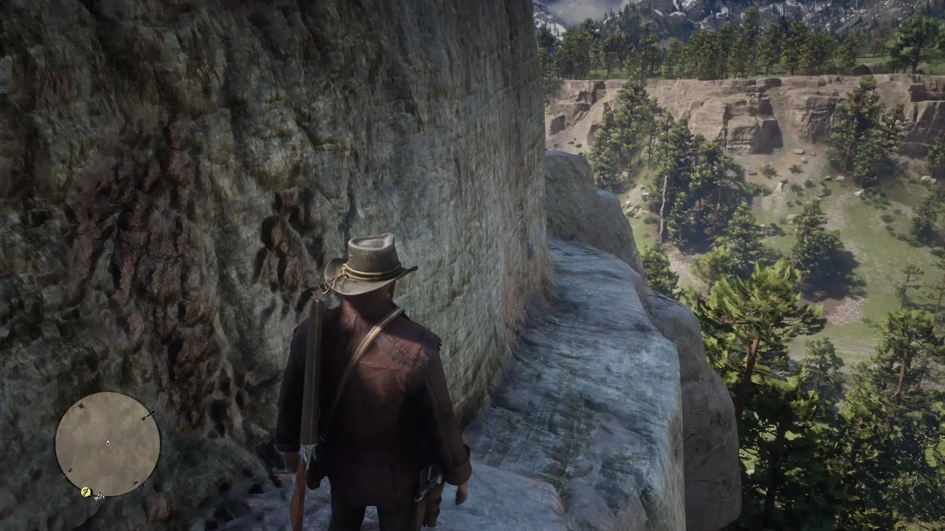 Follow the ledge around Caliban's Seat to find the first treasure