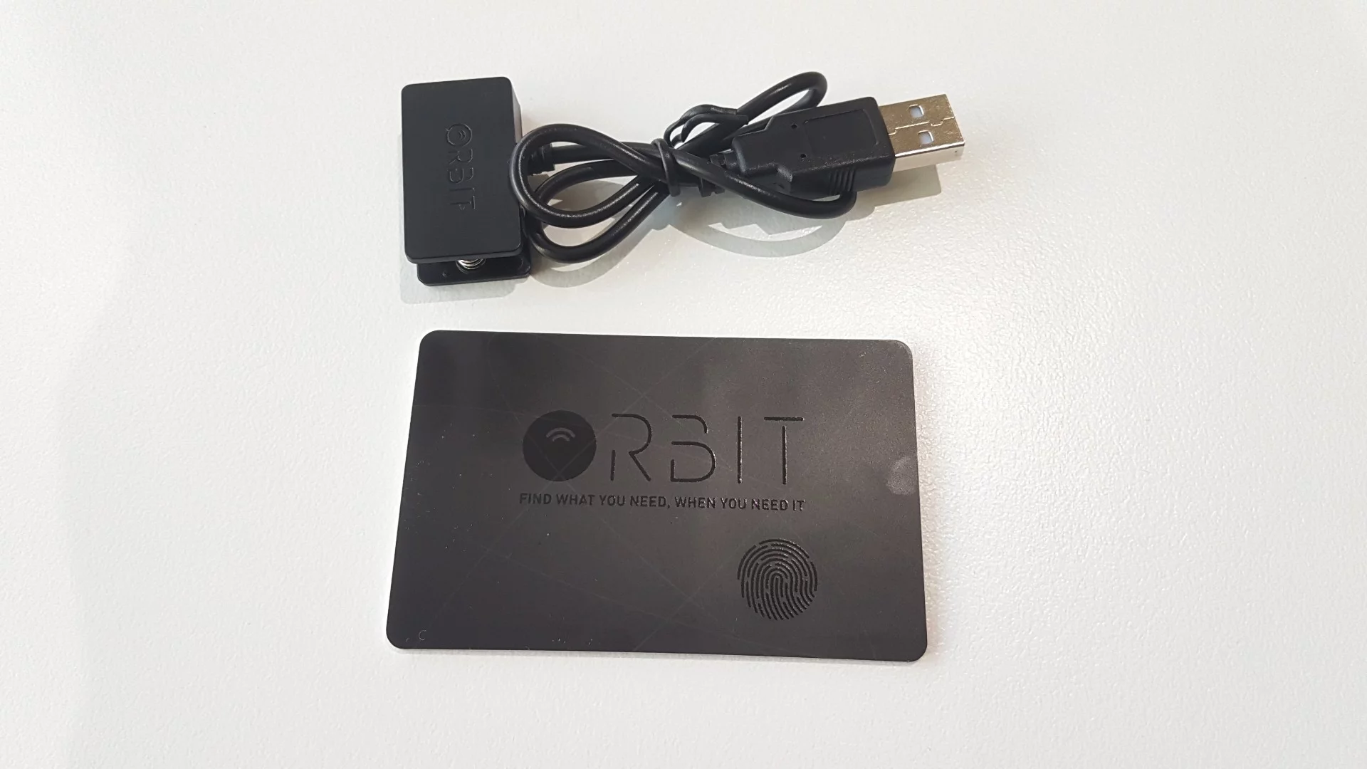 The Orbit Card comes with a USB charger