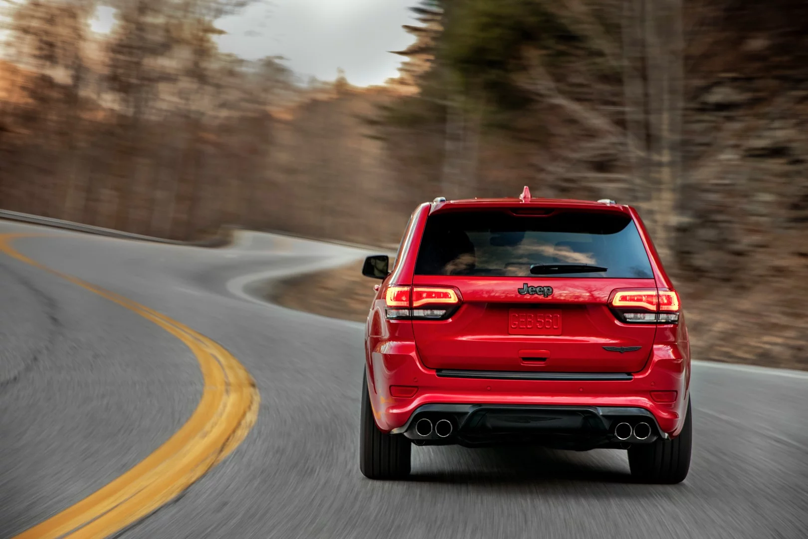 This is all other SUV drivers will see of the Jeep Grand Cherokee Trackhawk