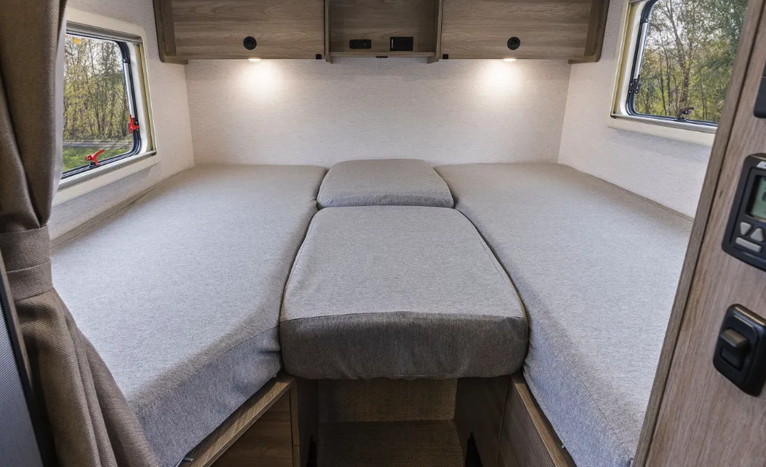 Rear Flex Bed transformed into a queen