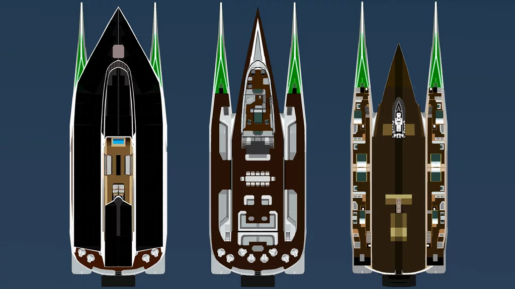 The self-sufficient Ocean Empire LSV superyacht from Sauter Carbon Offset Design