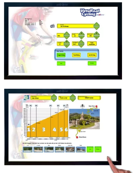 Praxtour's software is easy to configure to suit the rider