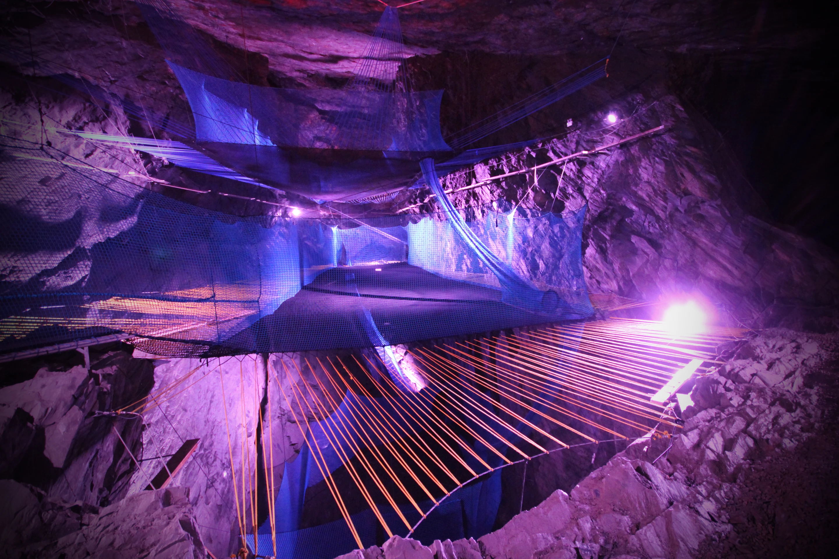 Bounce Below is the only underground trampoline in the world