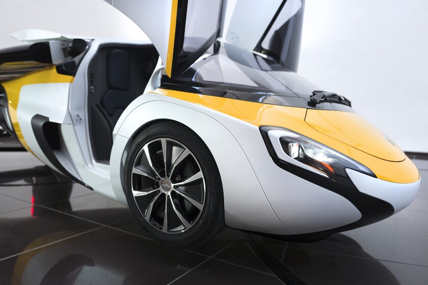 The AeroMobil Flying Car's doors open upward, so you know it's expensive