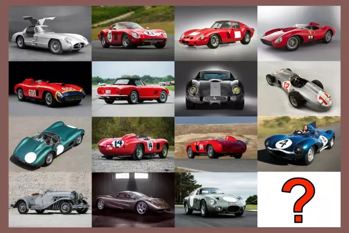 Just 15 cars have ever sold for more than USD$20.0 million. We have links to all of the official auction pages further down the article. This image is for those who know their cars to see how many they can name without Googular assistance. Here's a hint: that's 2 x Mercedes-Benz, 2 x Aston Martin, 1 Jaguar, 1 McLaren, 1 Duesenberg and eight Ferraris. As for the auction houses, well, that runs out to two each for Gooding & Co and Bonhams, one to Artcurial and TEN for RM Sotheby's.