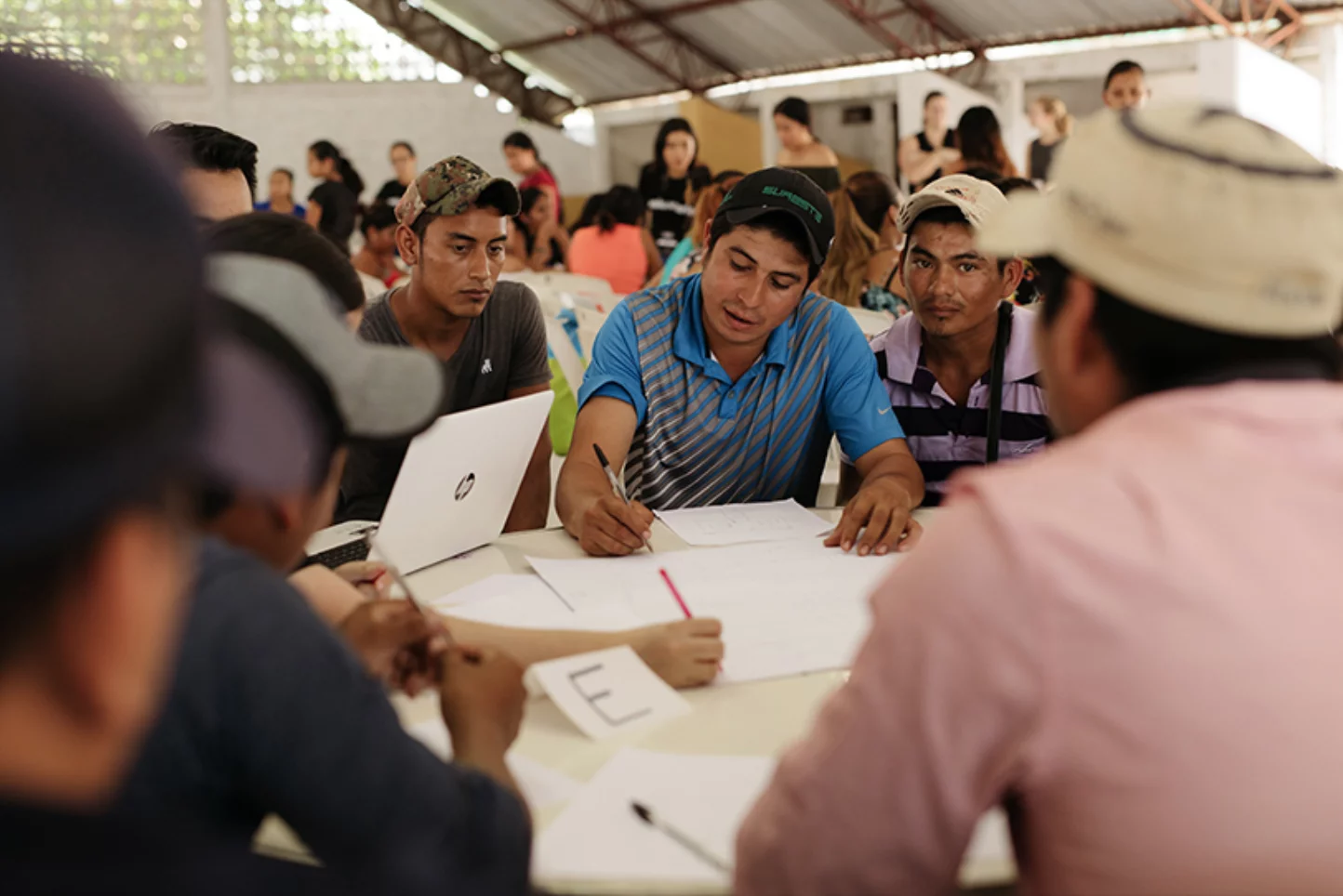The design for this village was a collaborative effort, with the farmers and palm-weavers that will call it home taking an active part in the process through workshops on the ground