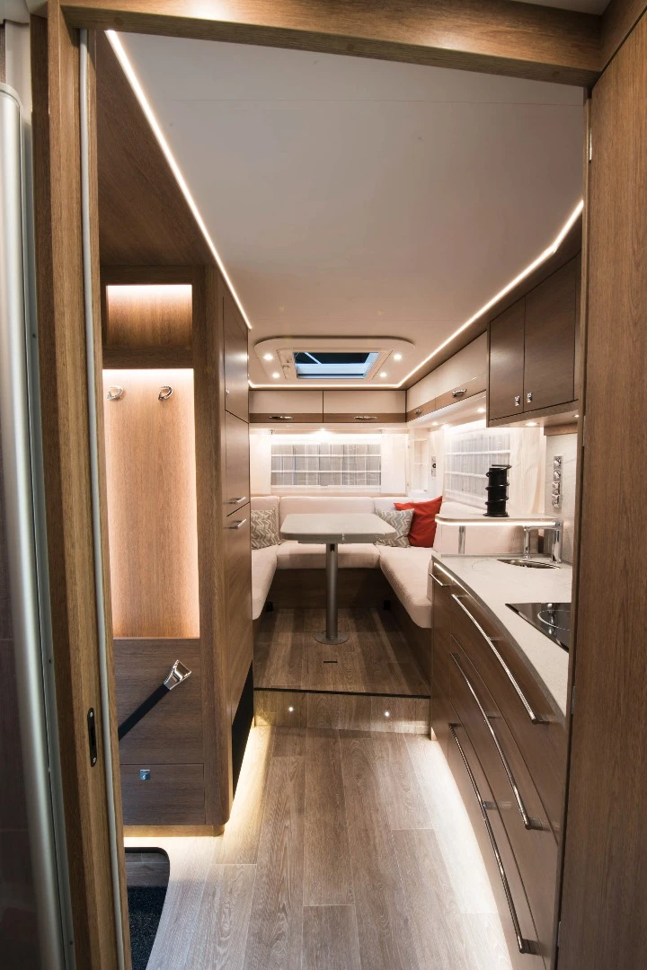 A look inside the cabin of the Dethleffs e.home concept