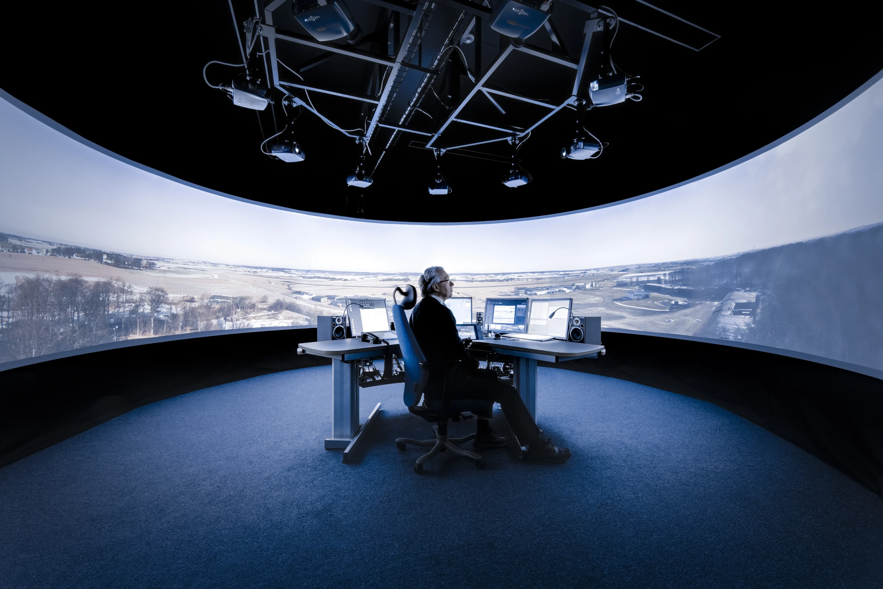 Saab's remote aircraft tower places human air controllers miles away from the airfield to consolidate operations (Photo: Saab)