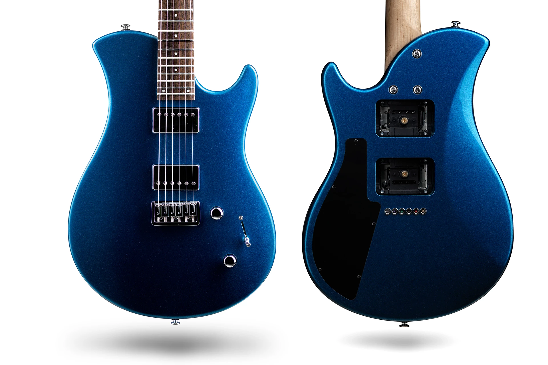 The Trinity is the first solid-bodied guitar from Relish Guitars, and features instant pickup swapping from the back