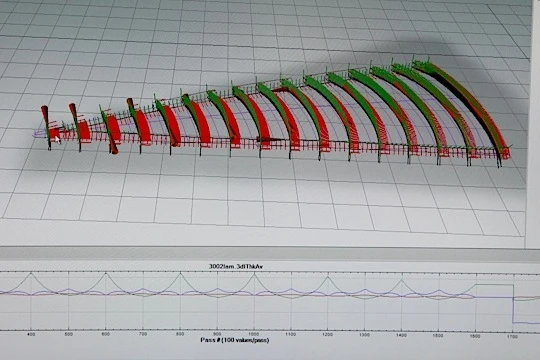 Software controls the heating process during sail consolidation