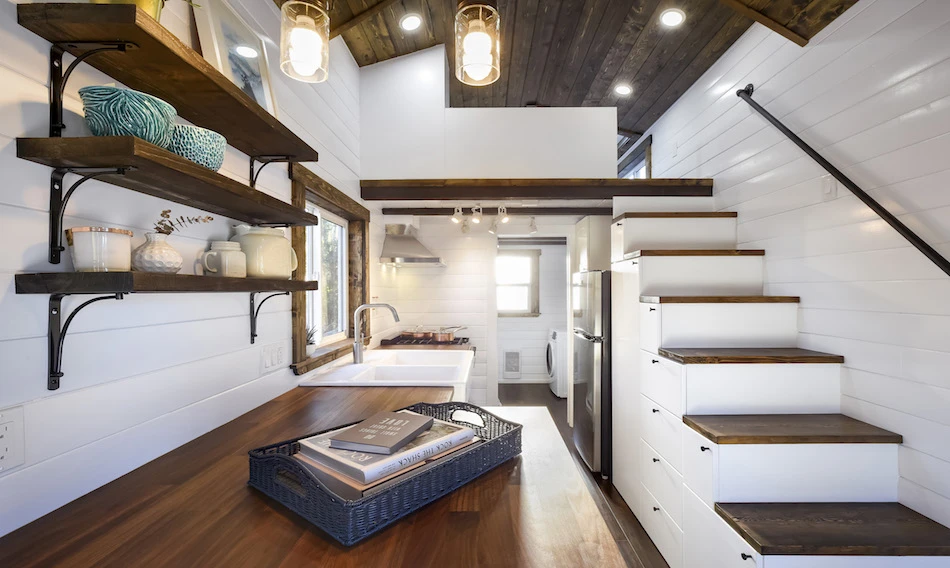 The stunning tiny house RVs come in two different versions, both of which come ready for the road or to simply move in