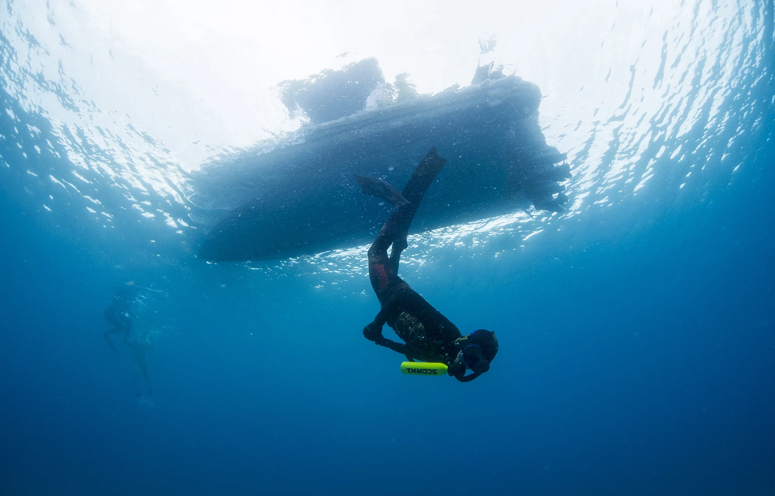 The Scorkl is a lightweight compact breathing device that enables you to breathe underwater for up to 10 minutes. If you don't have a compressor to recharge the $200 Scorkl, there's a $200 high pressure pump so you can fill it yourself.