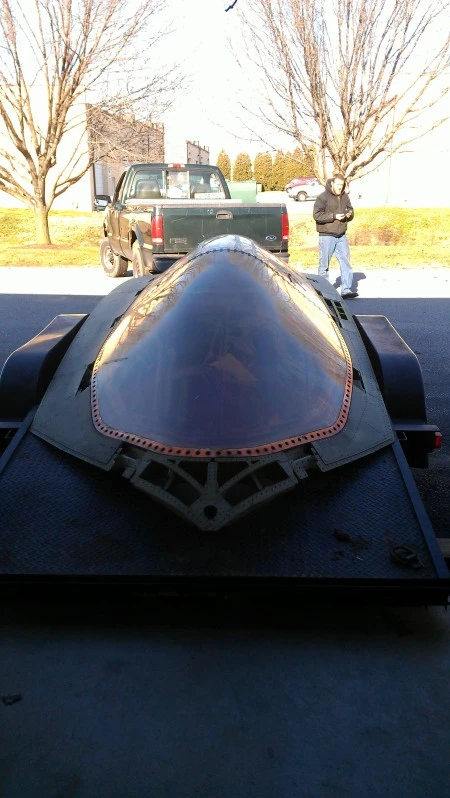 The cockpit canopy reportedly made for the failed A-12 Avenger II attack aircraft, which is now for sale on eBay (Photo: Seth Kettleman)