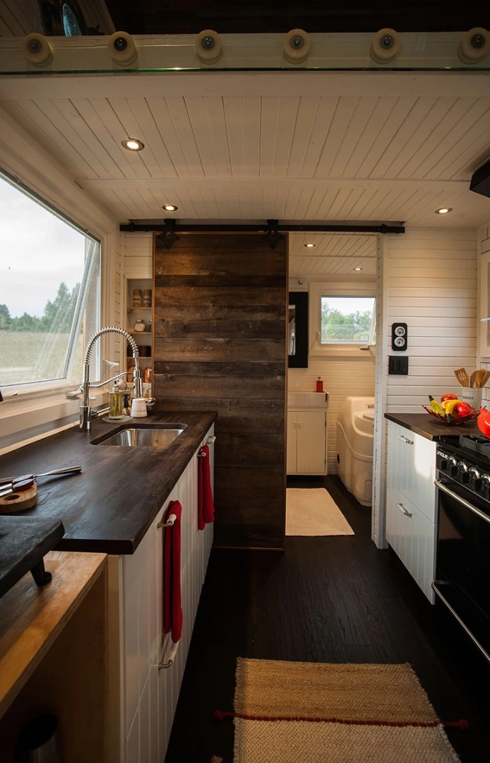 The Greenmoxie Tiny House's kitchen