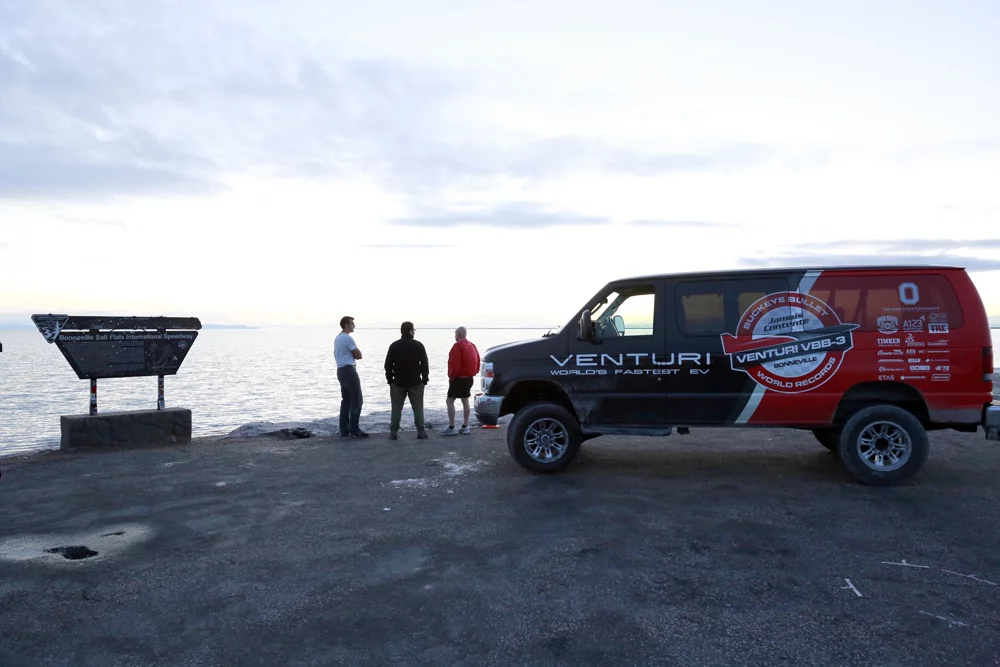 The team at Salt Lake (Photo: Denis Boussard/Venturi Automobiles)