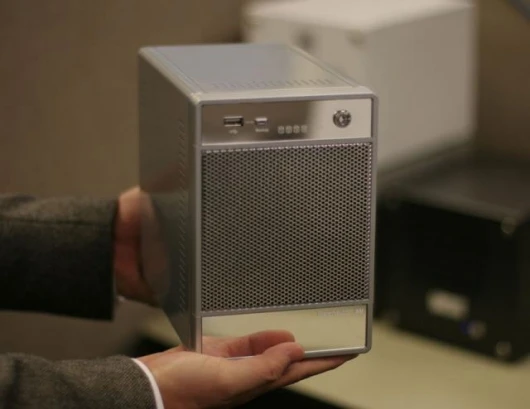 the ReadyNAS NV is quite compact, but is a very solid device