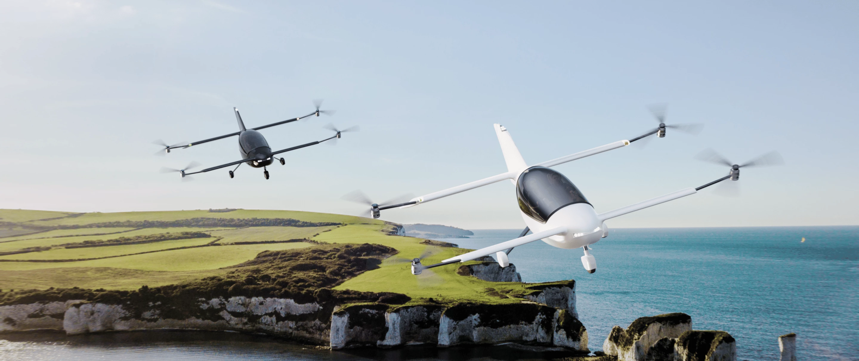 The SkyFly Axe flies in the sky