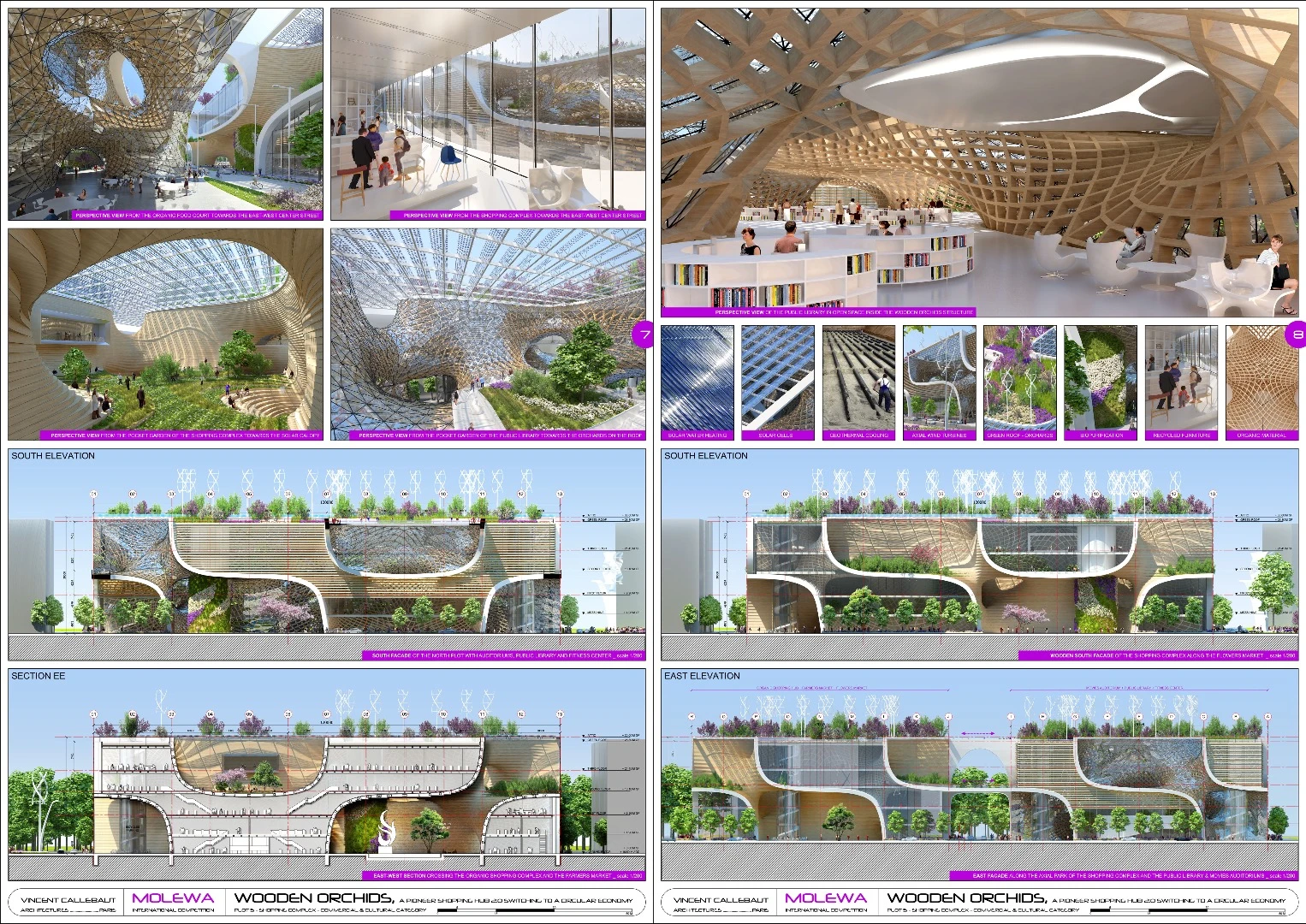 Each mall has three main floors, plus a mezzanine and attic space