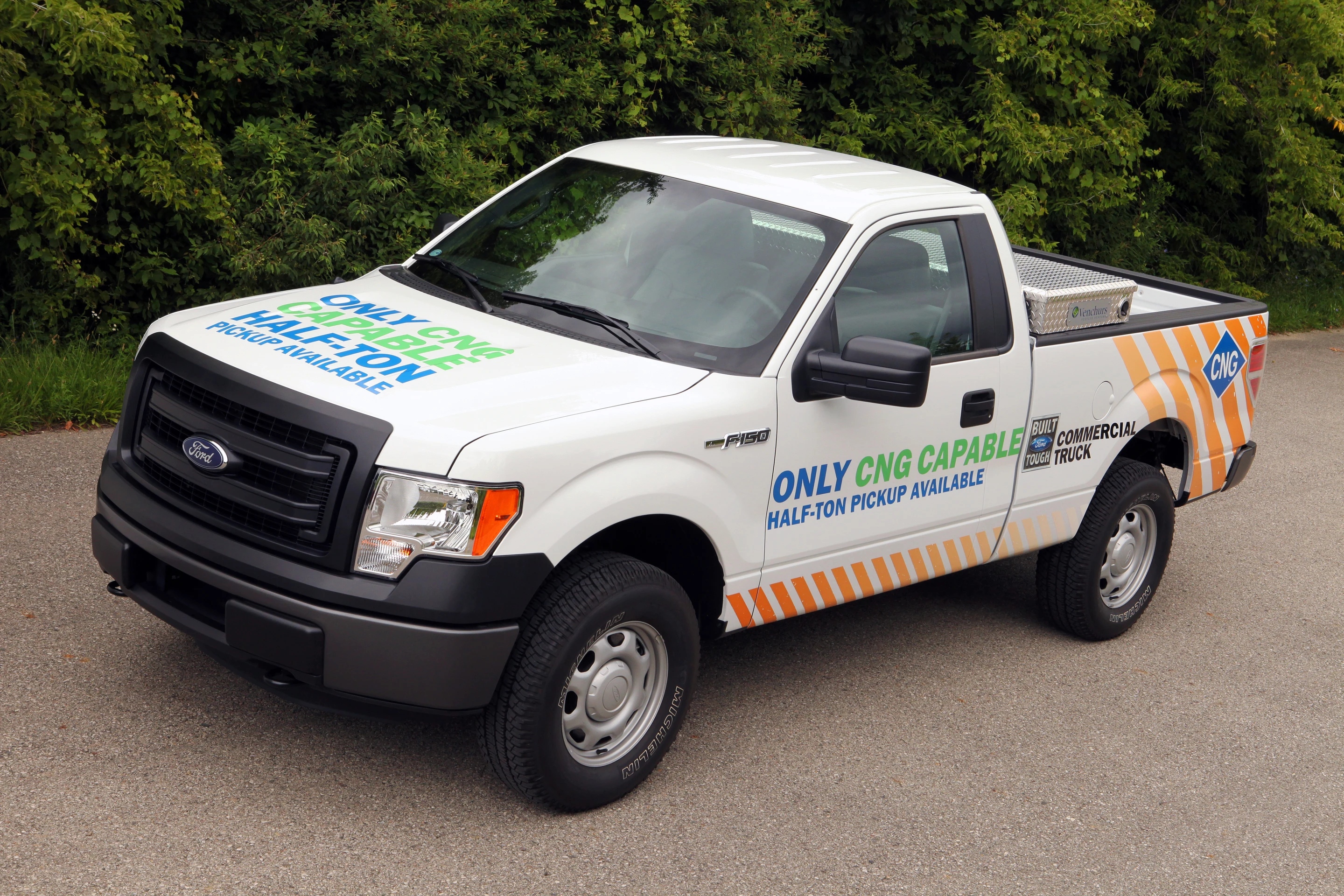 Ford says that the F-150 is the only half-ton pickup truck to offer the LPG/CNG option