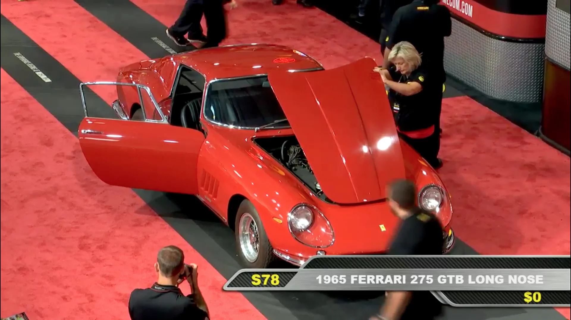 No Sale | 1965 Ferrari 275 GTB Long NoseEstimate: $1,900,000 to $2,200,000 High Bid: $1,600,000Official Auction Description: MecumLot S78
