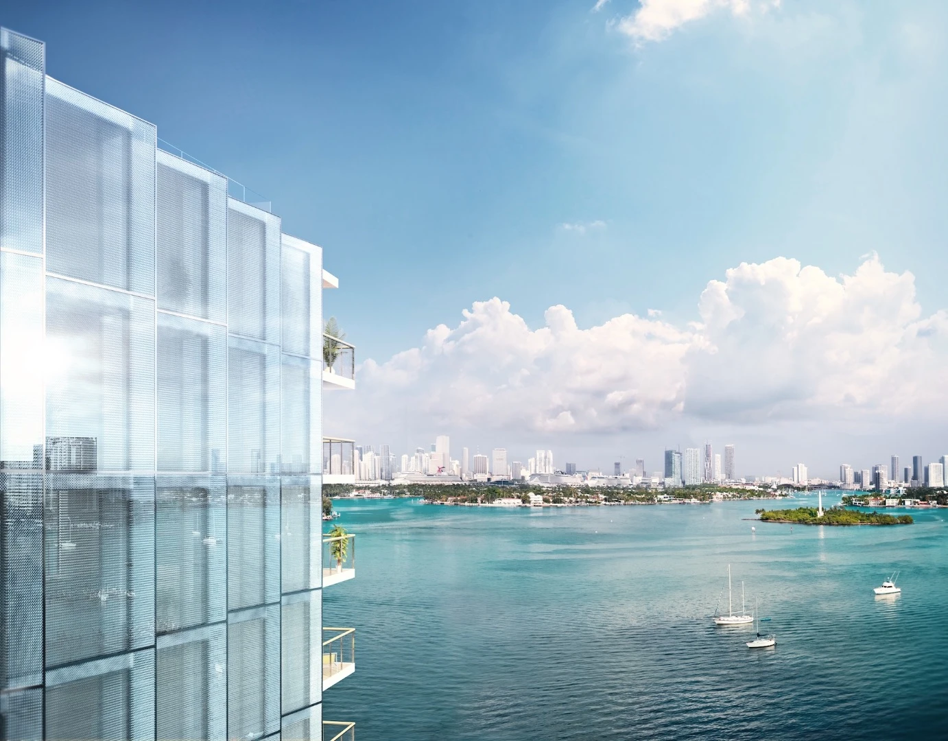 Monad Terrace overlooks Miami's famous Biscayne Bay