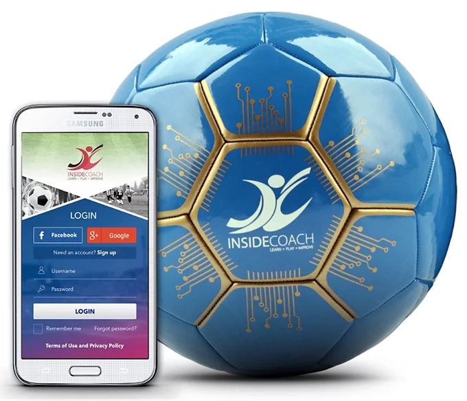 The InsideCoach smart soccer ball provides coaching tips via a dedicated mobile app