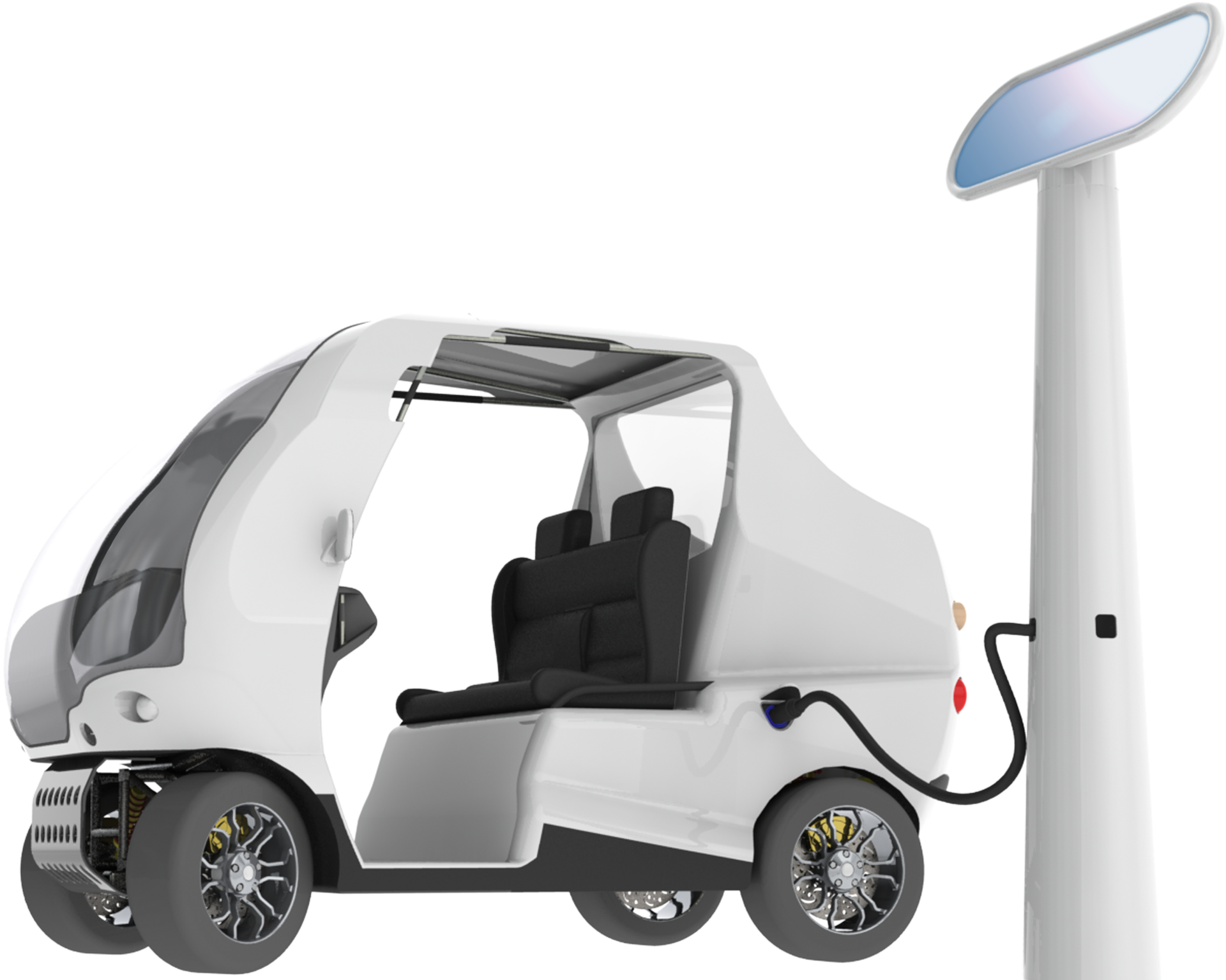 BugE multipurpose EV concept features sliding steering wheel