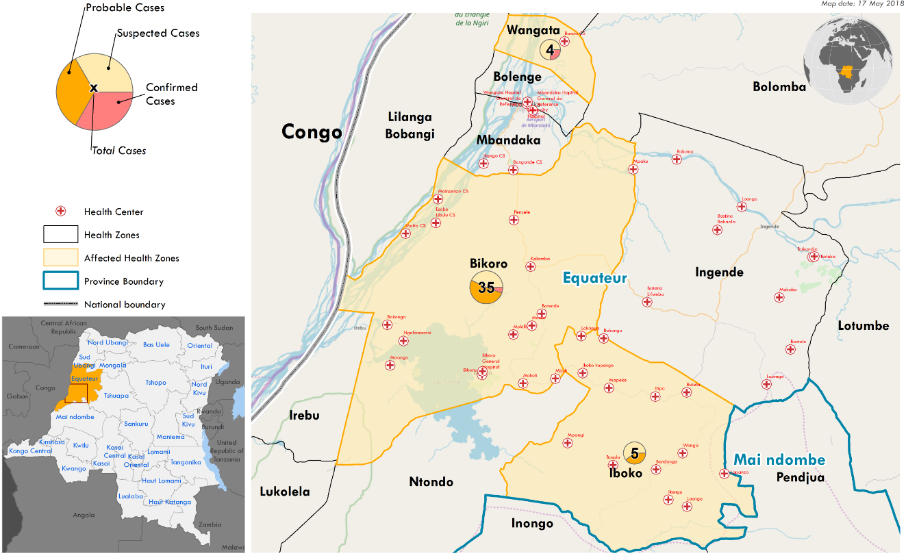 The hotspot of the outbreak is the town of Bikoro