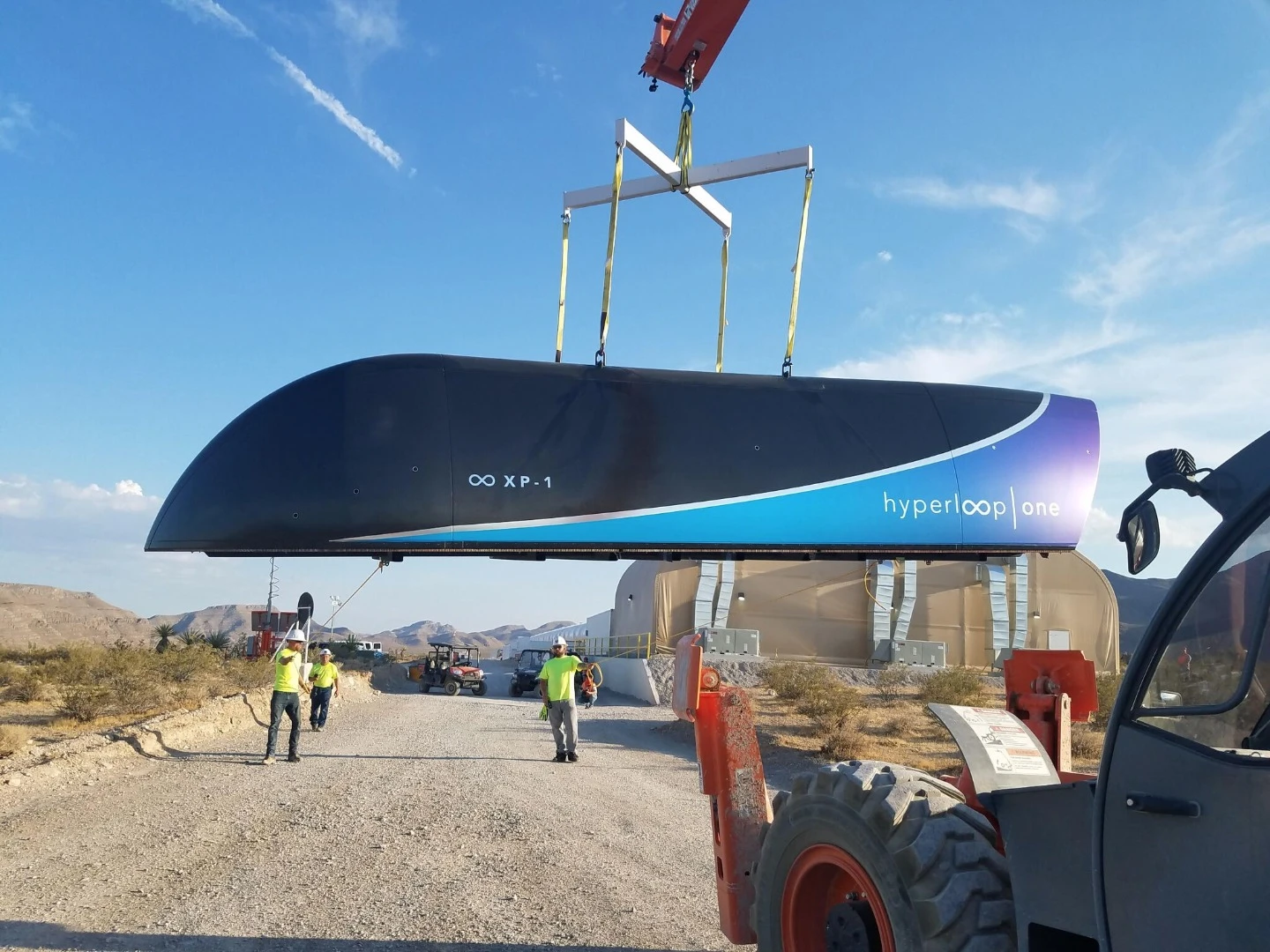The company has also revealed images of what it says it the first full-scale prototype of its passenger and cargo pod