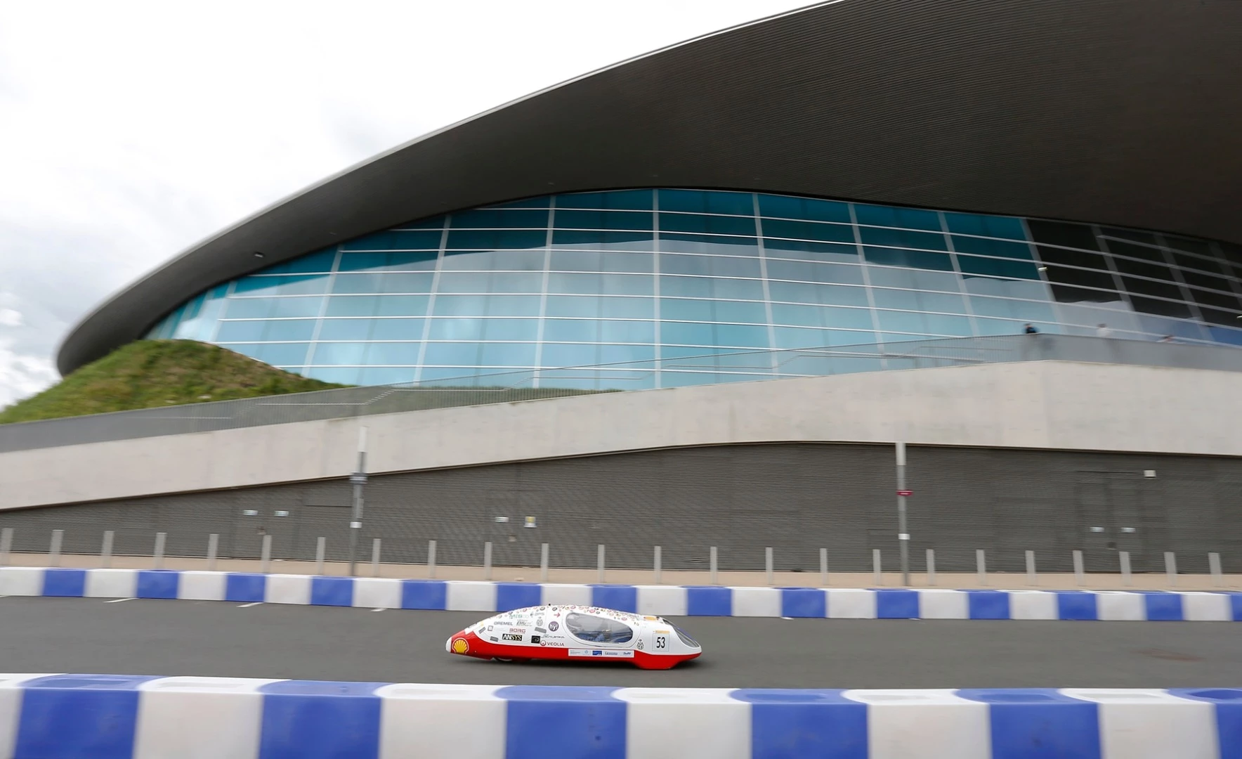The Eco Arrow 2.2, a gasoline prototype racing for team Iron Warriors from Lodz University Of Technology, Lodz, Poland on the track during day five of Make the Future London 2016 at the Queen Elizabeth Olympic Park