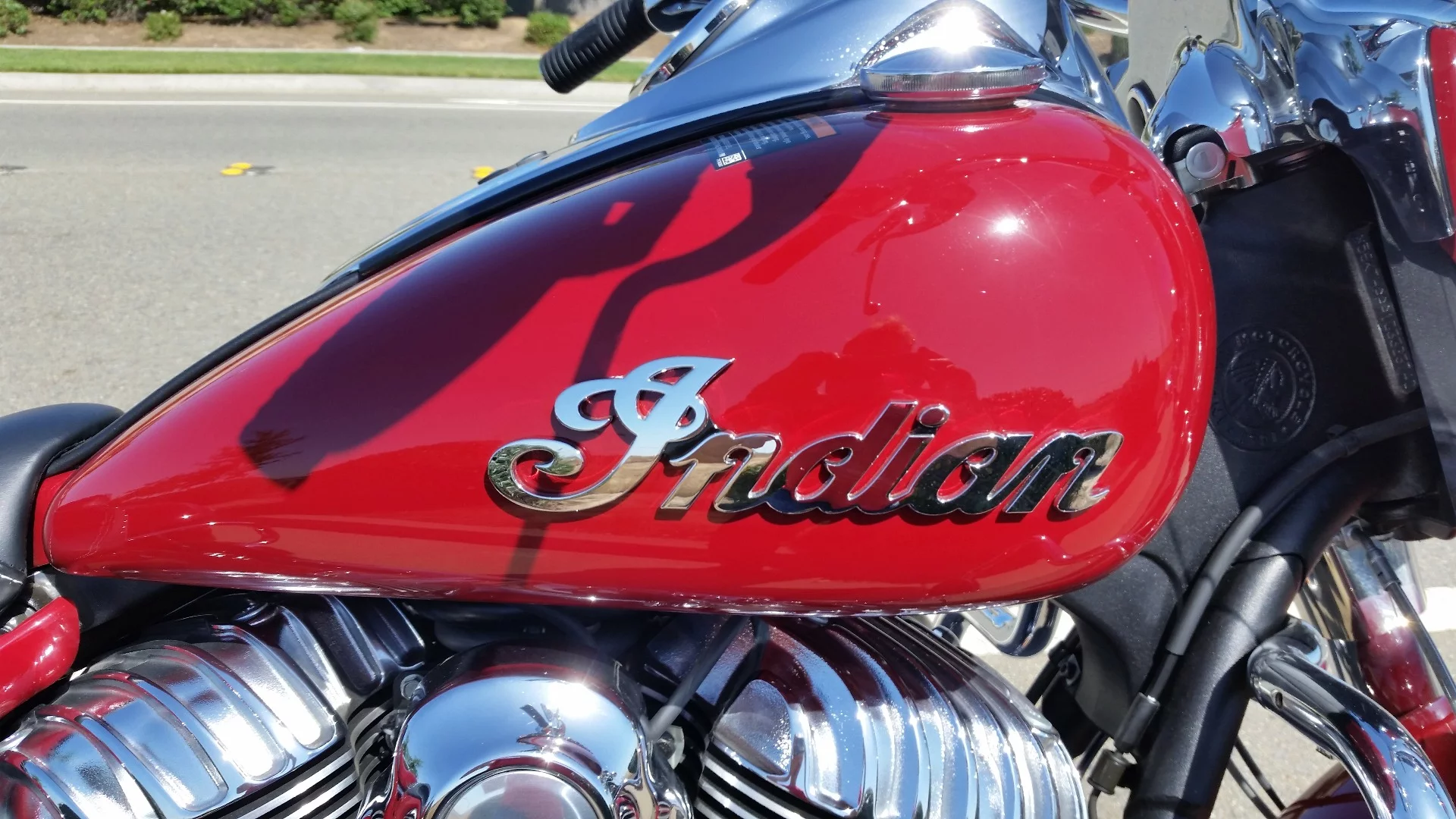 Indian script logo reflects the bike's heritage