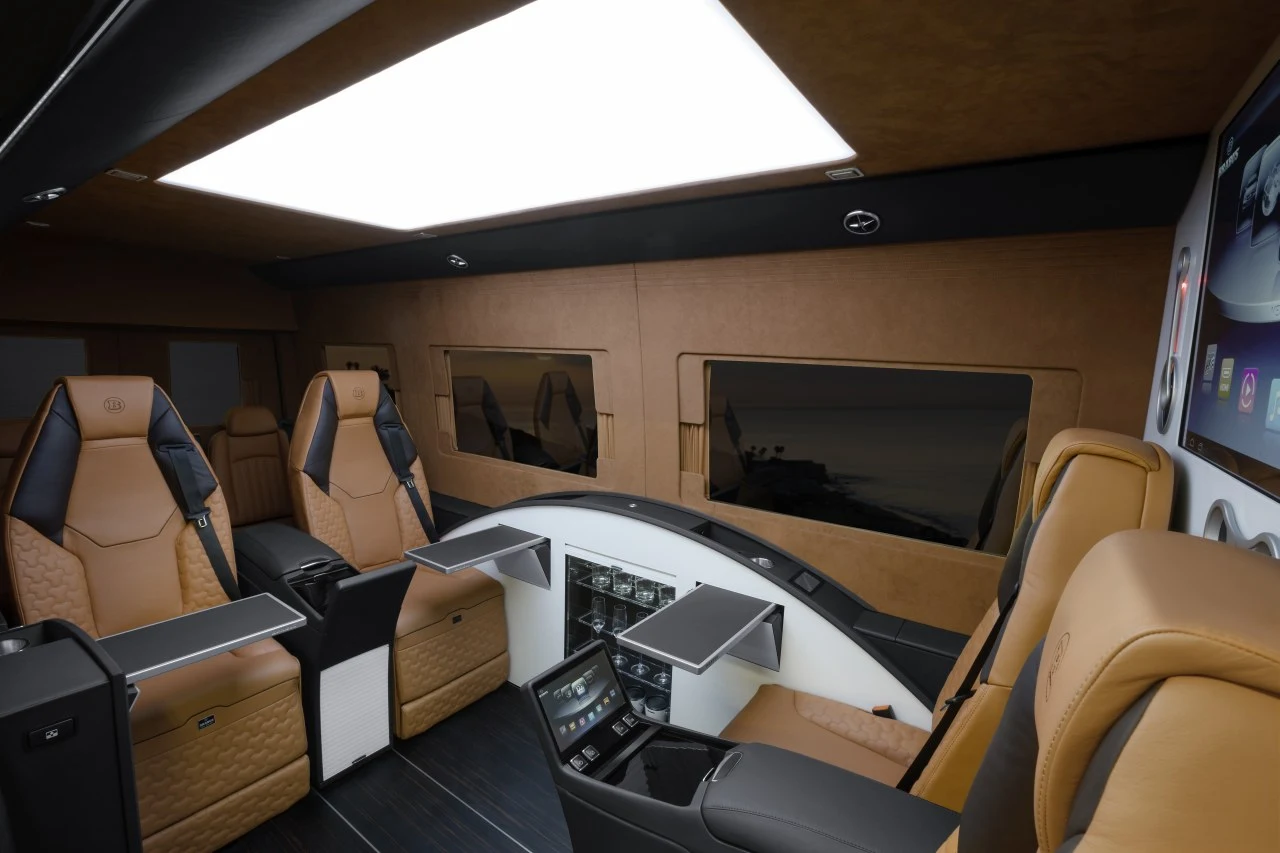 The LED ceiling display offers ambient lighting and themed visuals