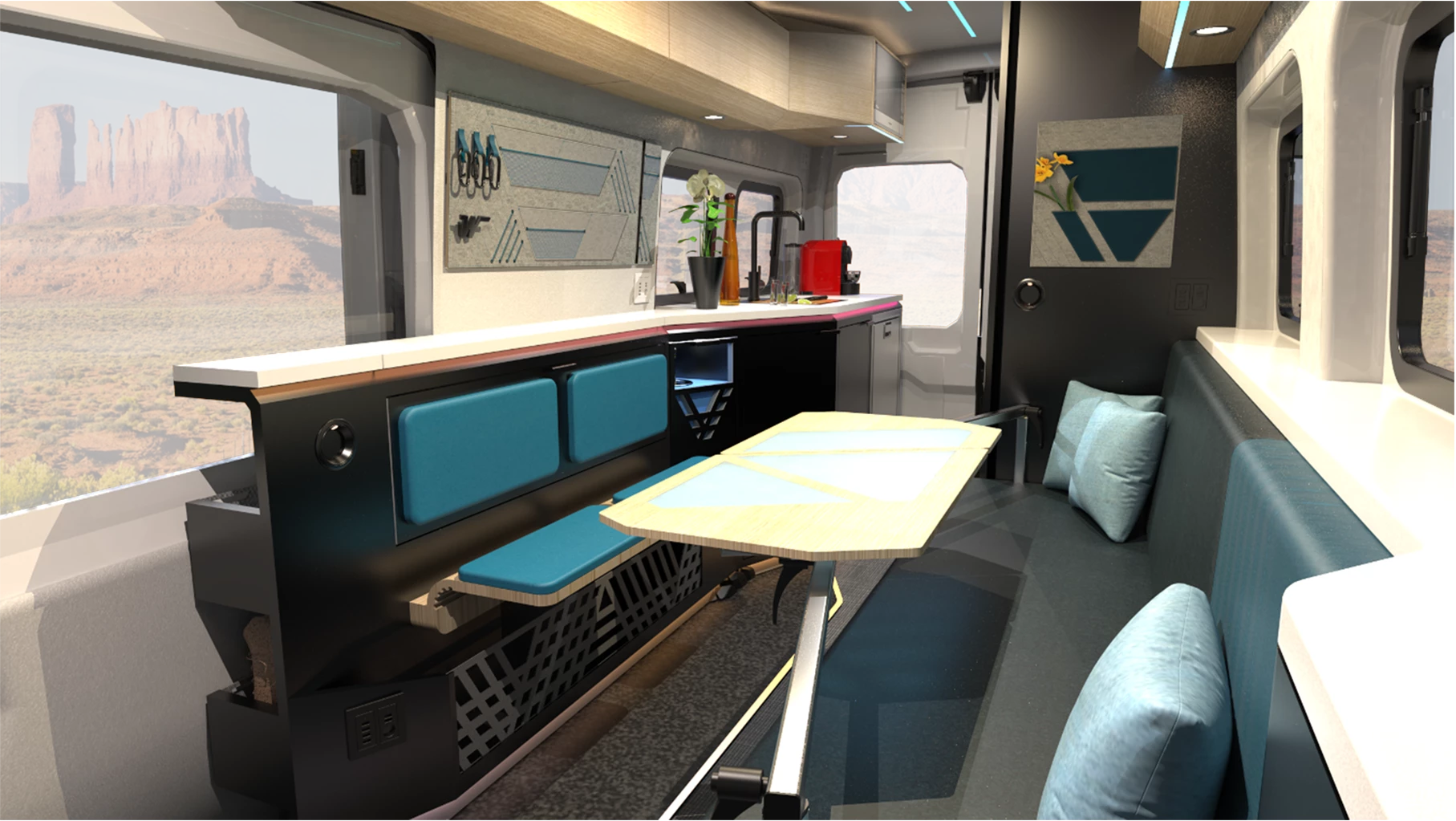e-RV dining lounge