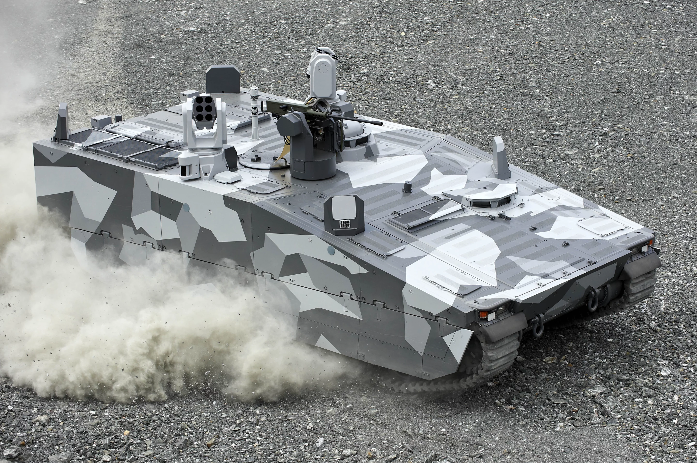 The Active Damper system allows the CV90 to set speed records