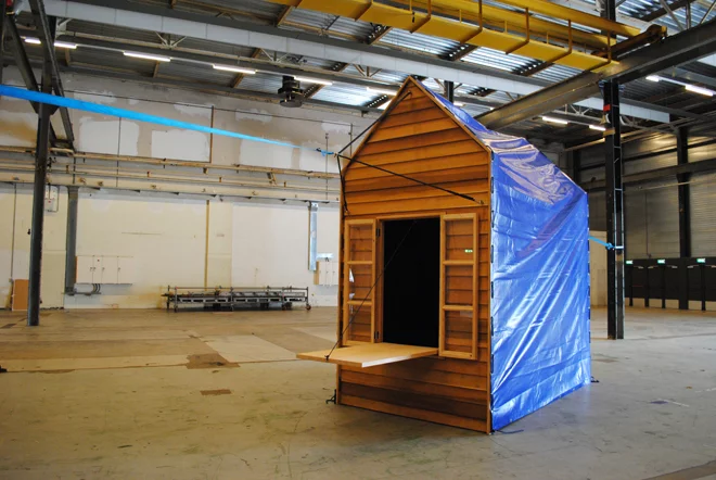 Hangout fully tarped up