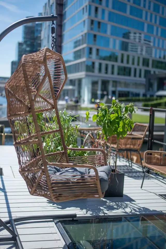 A perfect spot to relax on the rooftop deck of the Boathouse London