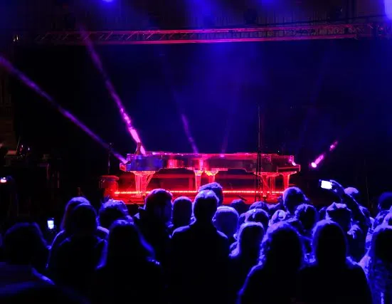 The real Yoshiki joined his hologram self from stage left