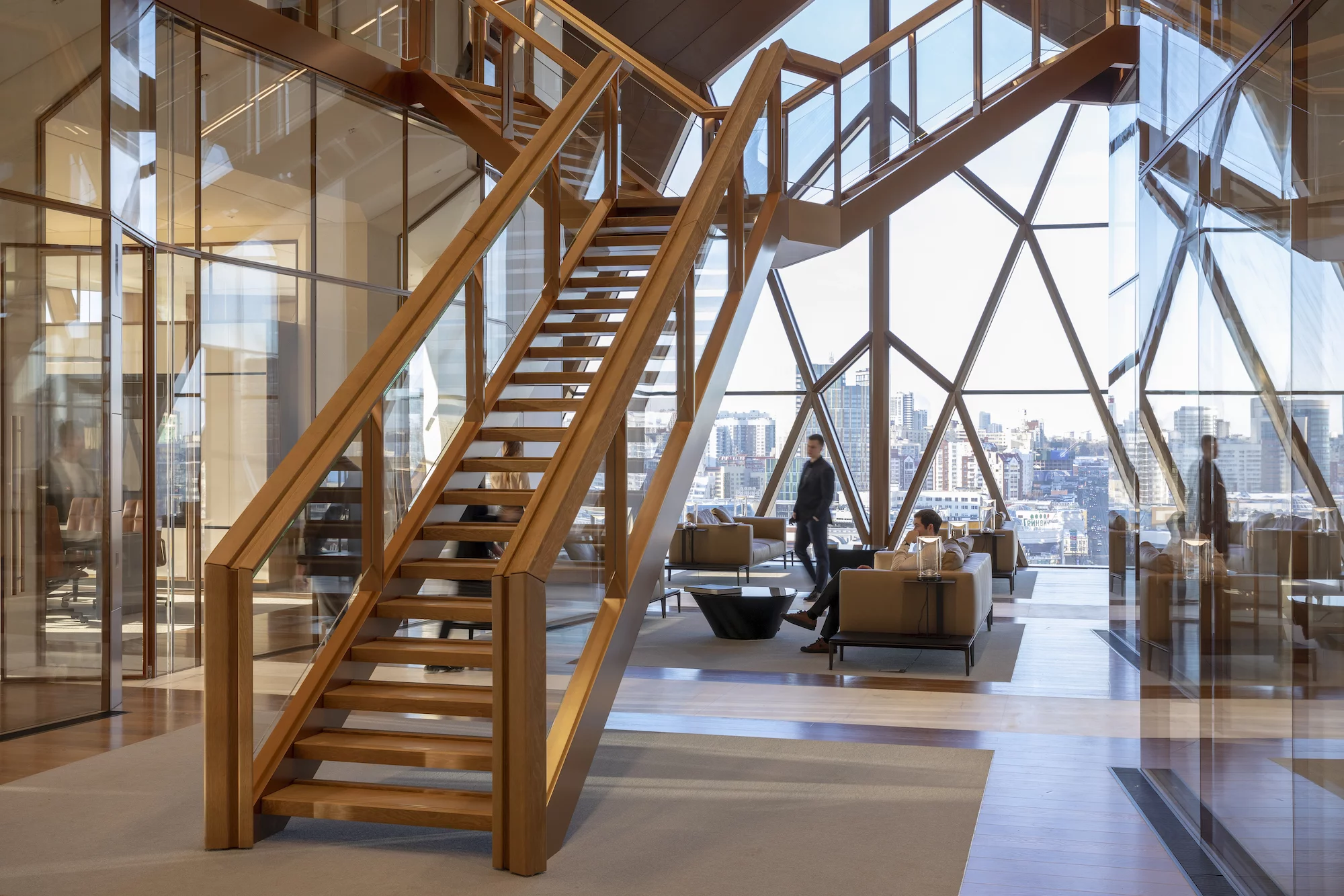 The RCC Headquarters' interior measures 18,450 sq m (roughly 200,000 sq ft)