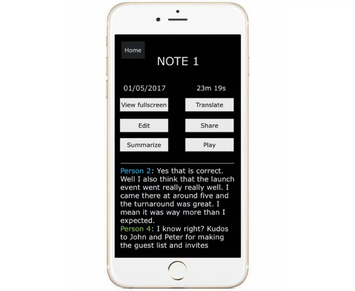 The Titan Note app