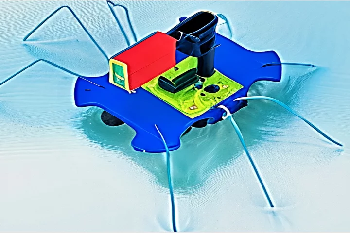 The self-powered aquatic robot skims on the water's surface like a water strider