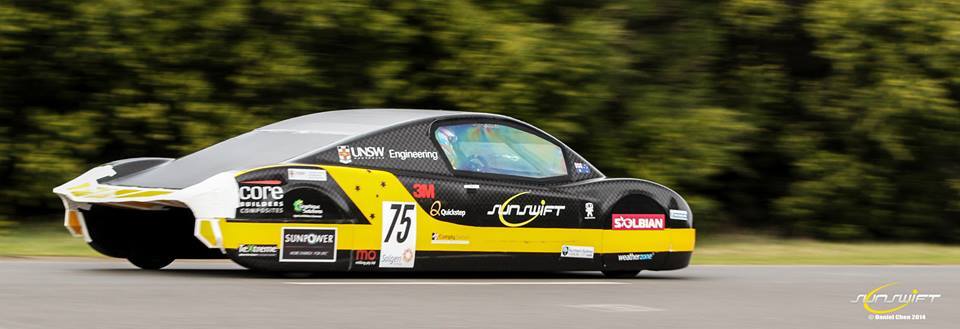 The Sunswift team's eVe now officially holds the world speed record for an electric vehicle (Photo: Sunswift / Daniel Chen)