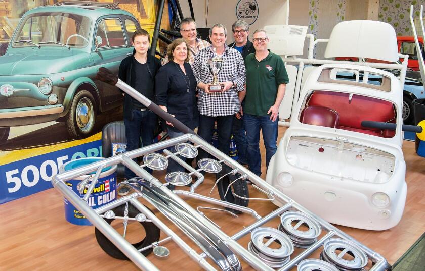 The clubs contest the "Techno-Classica Club Grand Prix" for the best booth presentation and competition was fierce with the winning stand taken out by the Fiat 500 club, which created a model kit car theme for the stand. Just how many hours were involved in choreographing this grand schema is almost beyond imagination.