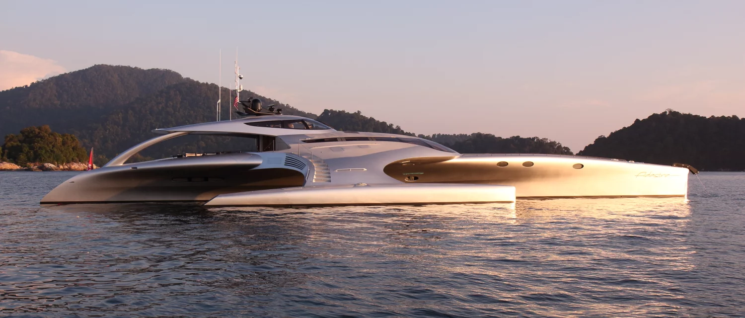 Superyacht Adastra Power Trimaran by John Shuttleworth