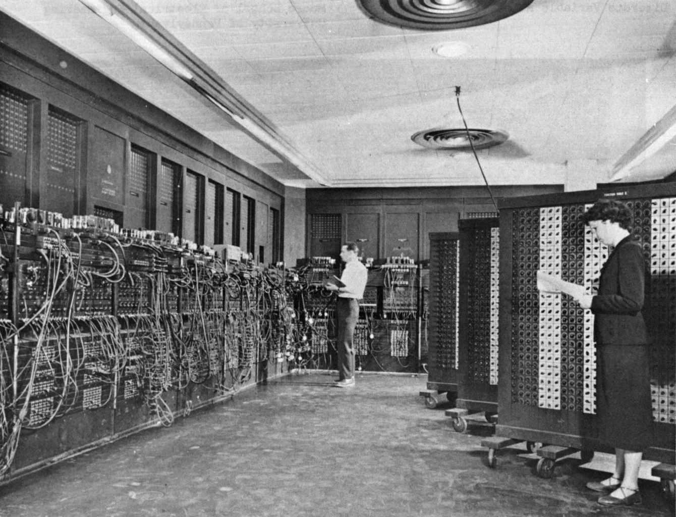 ENIAC had to be physically rewired to be programmed
