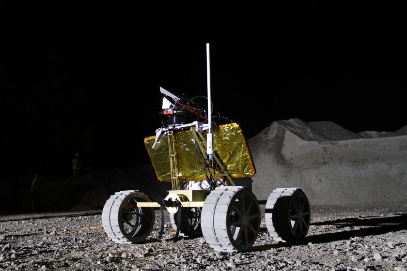 Andy, the lunar rover designed and built by a CMU team