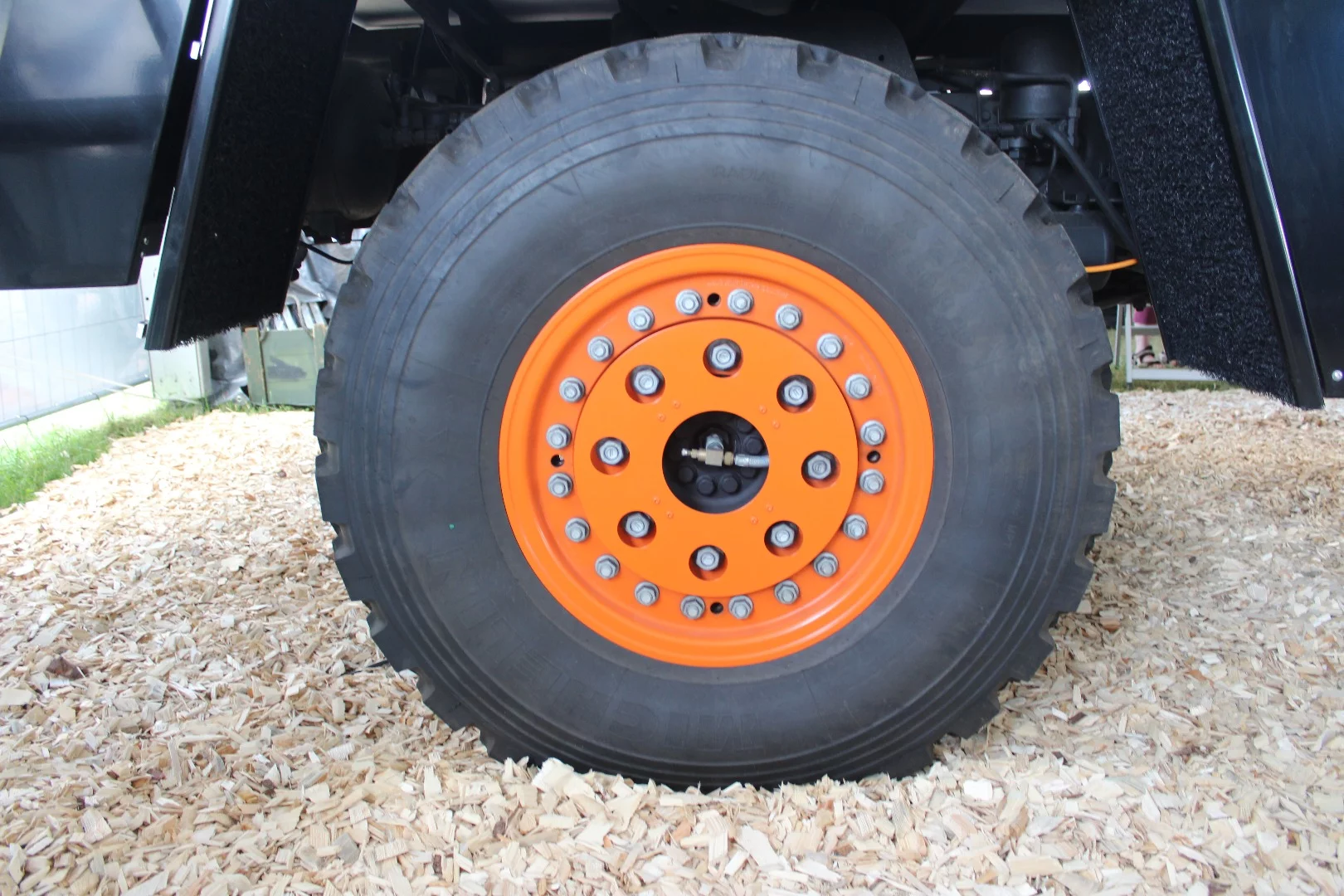 The tire inflation system available on the base Unimog helps keep tire pressure dialed in