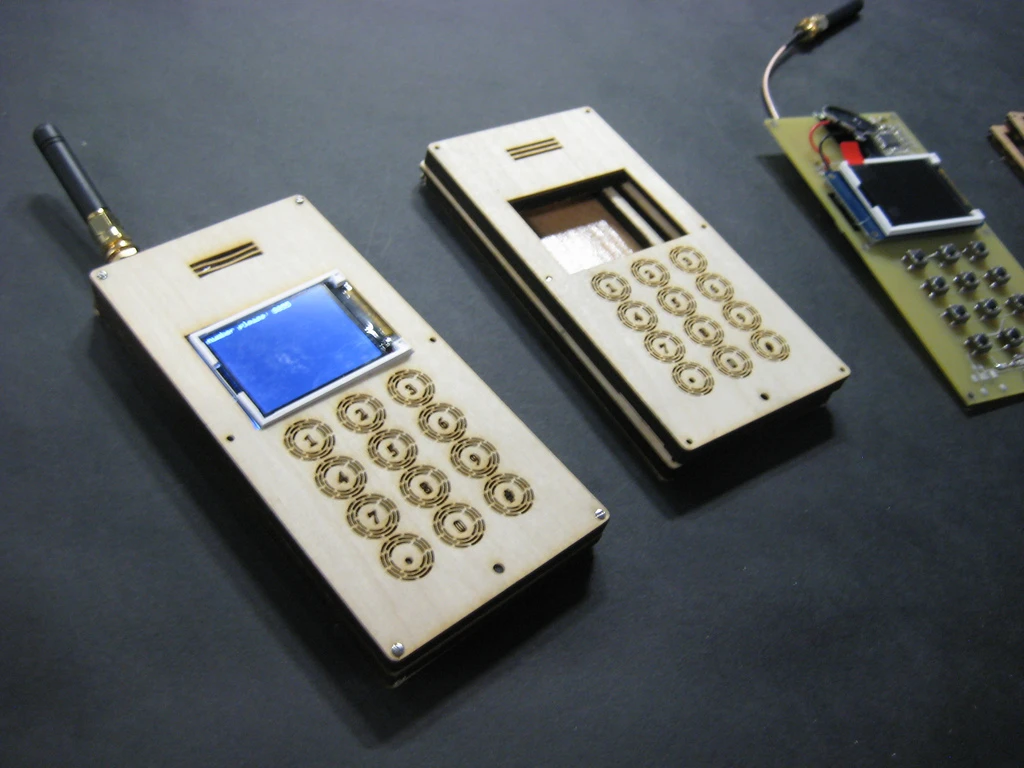 A working prototype and spare assemblies (Photo: David Mellis)