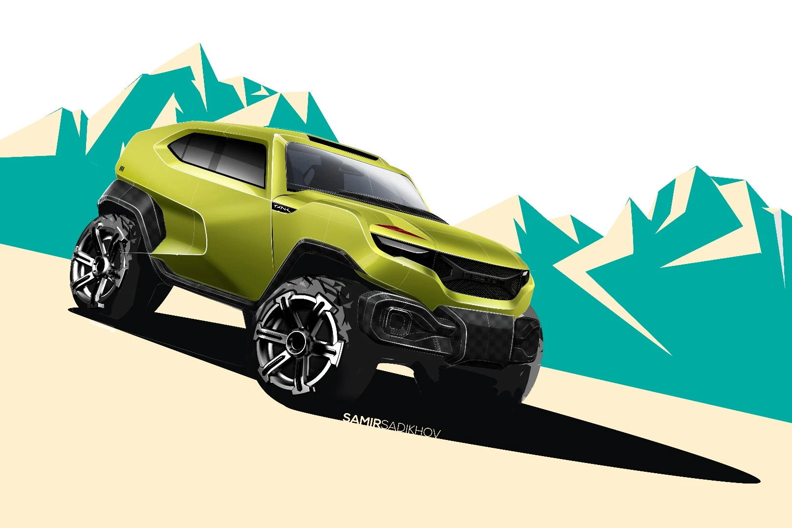 Rezvani Tank sketch